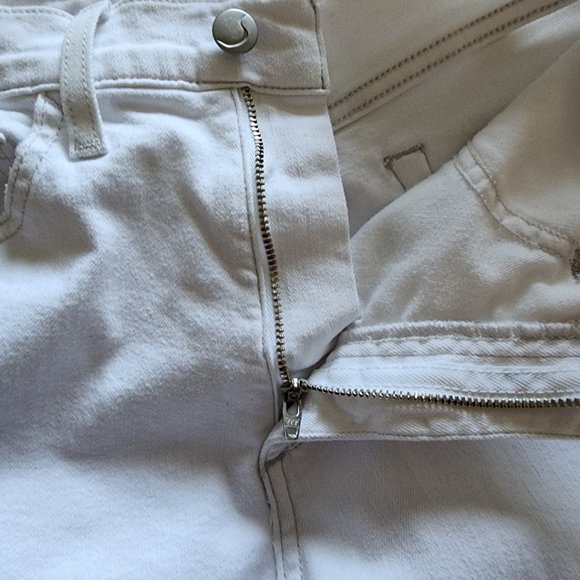 Joe's White High Rise Ripped Knees Lupita Flare Jeans - Picture 6 of 7